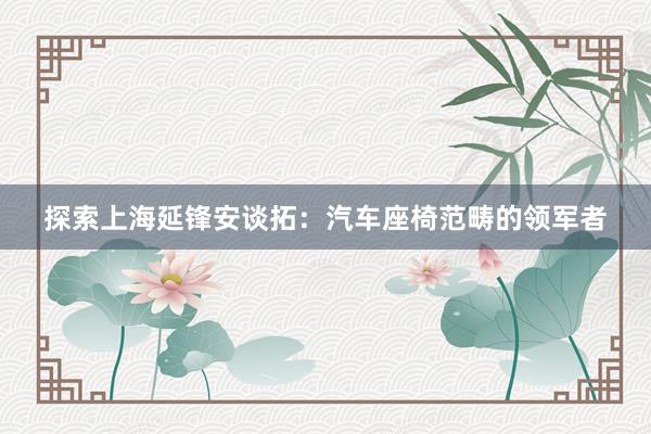 探索上海延锋安谈拓：汽车座椅范畴的领军者
